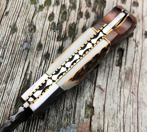 Miniatura 5 de Cuchillo plegable de bolsillo de acero de Damasco personalizado, regalo personalizado para marido, papá, novio, regalos de padrinos de boda, regalos