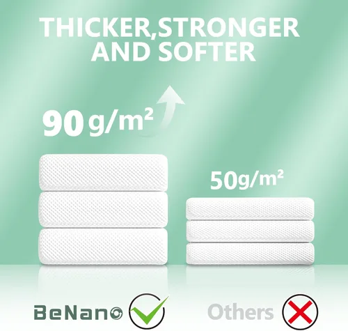 Miniatura 6 de Benano Premium Tabletas de Toalla Comprimida Desechable Toalla Grande de 55.1 x 27.5 Pulgadas Toalla de Viaje Reutilizable para Hotel, Camping