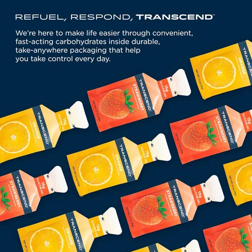 Miniatura 7 de Transcend Foods Geles de fresa + naranja (1.1 onzas, paquete de 24) gel de carbohidratos de acción rápida sabor fresa y naranja, sin cafeína, sin