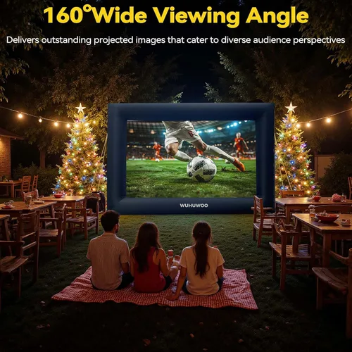 Miniatura 7 de Pantalla de Película Inflable para Exteriores de 24 Pies, Pantalla de Proyector Hinchable para Exteriores con Soplador de Aire y Bolsa