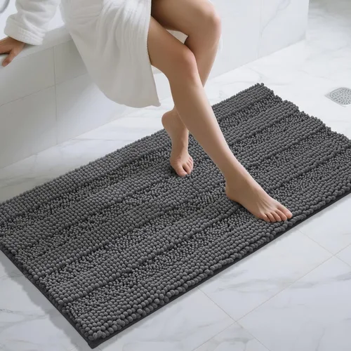 Miniatura 41 de Yimobra Alfombras lavables para baño, alfombra de baño de chenilla súper suave y absorbente para piso y alfombra, alfombra antideslizante de secado