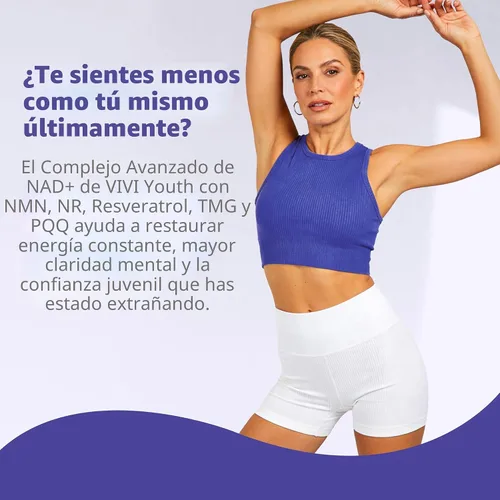 Miniatura 5 de Suplementos NAD+ para mujeres — Multi-Pathway NMN 250 mg, NR 100 mg, resveratrol, PQQ y betaína para energía celular, enfoque y salud metabólica, 60