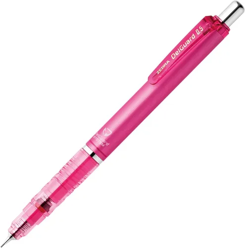 Zebra DelGuard Portaminas de 0.5 mm con mina de plomo, cuerpo rosa (P-MA85-P)