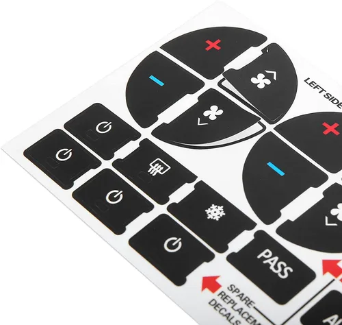 Miniatura 3 de 6 calcomanías de botón de CA para tablero + kit de reparación de botón de radio, calcomanía de repuesto para vehículos GM 2007-2015 automóvil, SUV