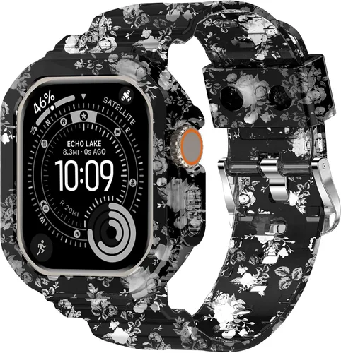 Miniatura 17 de XYF Compatible con correas cristalinas para Apple Watch de 1.929 in, 1.811 in, 1.772 in, 1.732 in, 1.654 in, 1.614 in, 1.575 in, 1.496 in, funda