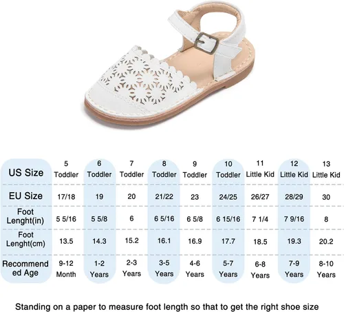 Miniatura 170 de THEE BRON Sandalias cómodas para niñas, zapatos para niños, sandalias rellenas