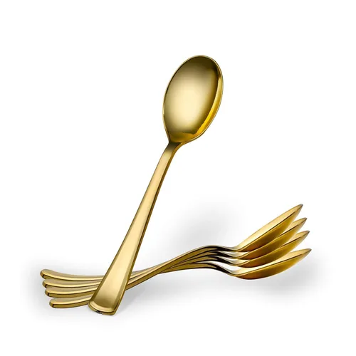 Miniatura 11 de Plasticpro Tenedores desechables de plástico dorado resistente, cubiertos de plástico elegantes que parecen cubiertos de oro real, utensilios