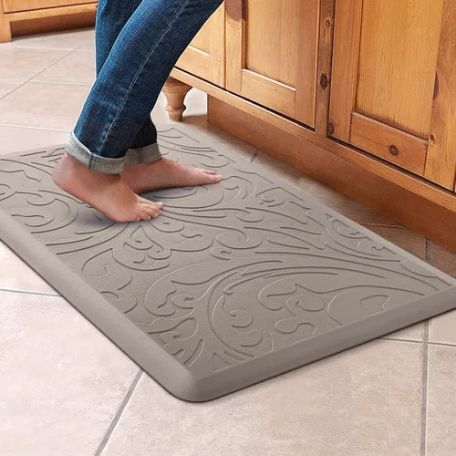 Miniatura 19 de KMAT Tapete de cocina acolchado antifatiga, impermeable, antideslizante, tapete ergonómico cómodo para el hogar, oficina, fregadero, lavandería