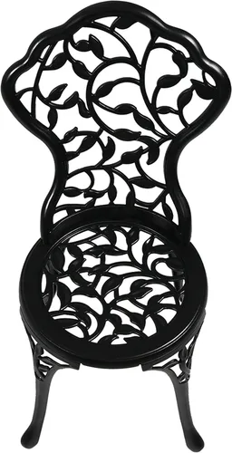 Miniatura 7 de Sunnydaze Juego de 3 piezas de bistró de aluminio fundido negro para exteriores