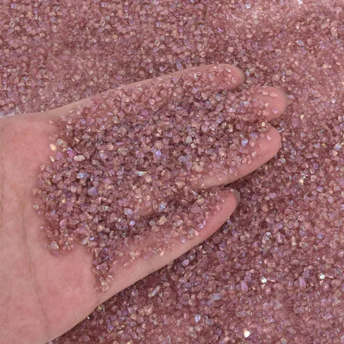 Miniatura 34 de Cristal triturado de 7.05 oz de piedra irregular con lentejuelas gruesas, copos iridiscentes para bricolaje, resina epoxi, arte de uñas, accesorios