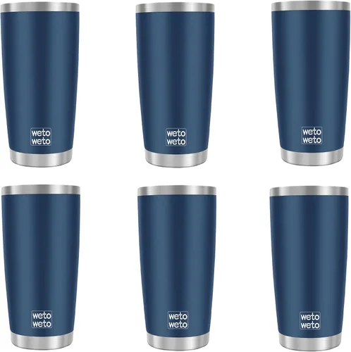 Miniatura 36 de WETOWETO - Vaso de viaje con aislamiento de 20 onzas, de acero inoxidable, con doble pared, a prueba de fugas, taza de café con revestimiento