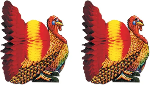 Miniatura 9 de Beistle Centro de mesa de pavo de tejido de 12 pulgadas; 3/Pack99066