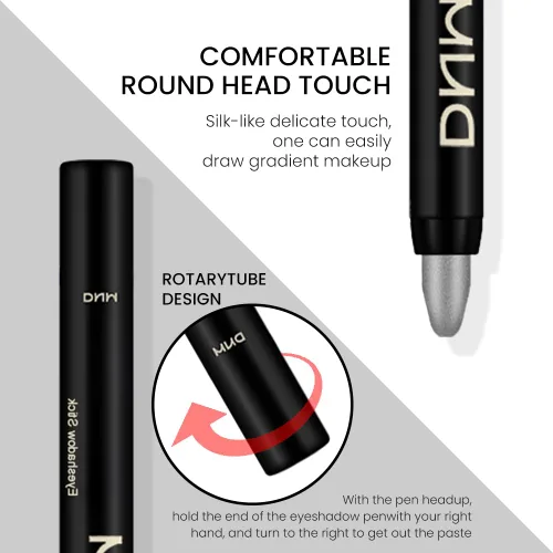 Miniatura 3 de Kaely - Juego de 2 barras de sombra de ojos en crema para ojos, lápiz brillante perla blanca y perla negra, maquillaje brillante de ojos