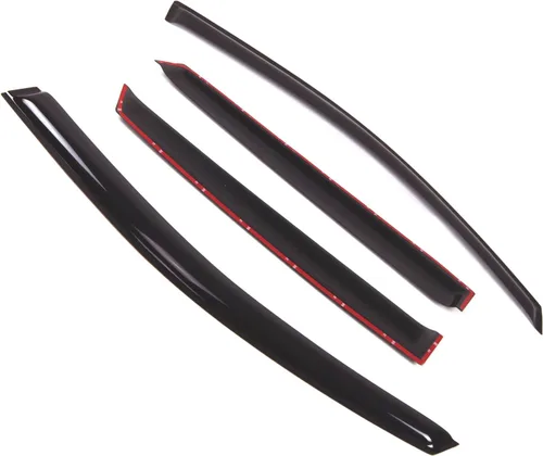 Miniatura 2 de Visor de ventana compatible con Toyota Venza 2009-2017, DGWV2-464, deflector de montaje exterior, protector de lluvia, humo oscuro, juego de 4 piezas