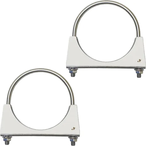 Miniatura 10 de Abrazadera de escape de acero inoxidable 304 con pernos en U de 1.25 pulgadas, abrazaderas de tubo de 1.25 pulgadas de ancho, abrazadera de escape
