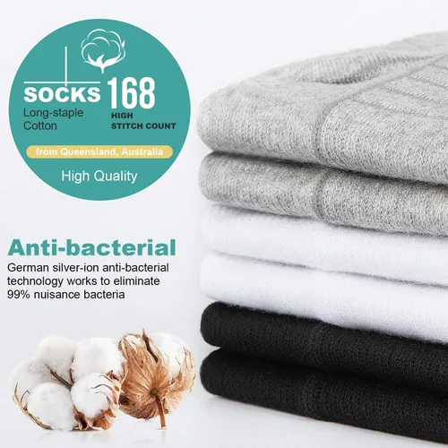 Miniatura 6 de Lapulas Calcetines deportivos para correr, de corte bajo, acolchados antiampollas, calcetines deportivos para hombres y mujeres, 6 pares