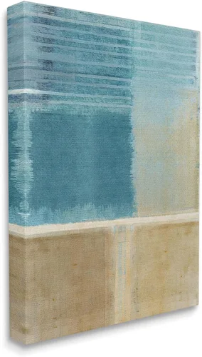 Miniatura 2 de Stupell Industries Flora Kouta - Lienzo decorativo para pared con pintura azul y bronceado Stupell Industries 16 x 20 Inches, Easy to Hang and