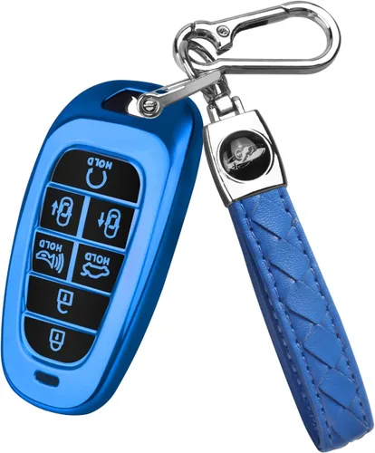 Miniatura 13 de MILD EAST Funda protectora para llavero Hyundai Sonata Santa Fe Tucson TPU para 7 botones 2023 2022 2021 2020 A:Verde