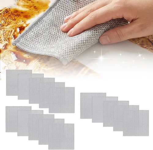Trapos multiusos de alambre para lavar platos en húmedo y seco, 2026, nuevo paño de alambre de metal multifuncional que no raya, almohadillas