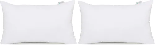 Miniatura 9 de Acanva Insertos decorativos cuadrados para almohada, relleno hipoalergénico para cojín, 30 cm L x 30 cm W, blanco