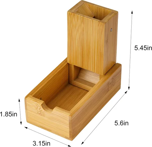 Miniatura 5 de Cusdie Torre de dados de bambú plegable de madera para juego de mesa, D&D, RPG (sin logotipo)