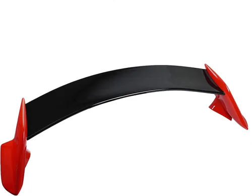 Miniatura 4 de Compatible con Honda Civic Hatchback 2016 2017 2018 2019 2020 2021 2 tonos rojo negro tipo R estilo alerón necesita montaje simple