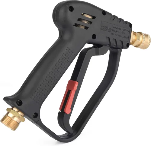 Miniatura 2 de McKillans® Pistola corta de lavado a presión con entrada de repuesto M22 - Manguera de agua de alta presión con acoplador de conector rápido de 1/4