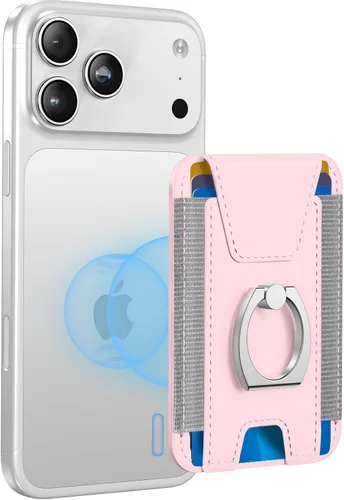Miniatura 13 de ExtreLife Cartera Magsafe con agarre, soporte para 6 tarjetas, soporte magnético más fuerte para iPhone 17/16/15/14/13/12, cartera magnética