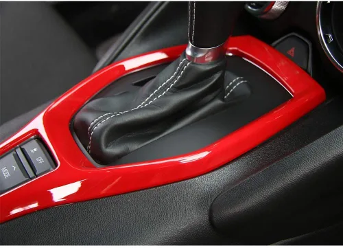 Miniatura 3 de CheroCar Cubierta decorativa del panel de cambios con adhesivo decorativo para tablero de instrumentos para Chevrolet Camaro 2016+, accesorios