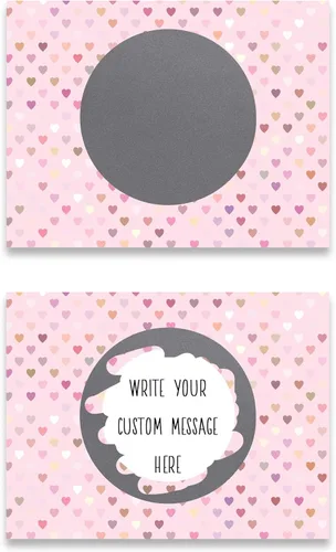 Miniatura 2 de My Scratch Offs - Paquete de 20 Mini Tarjetas Rasca y Gana DIY de Corazón Rosa para San Valentín con Calcomanías, 3x4 Pulgadas, Notas de Amor