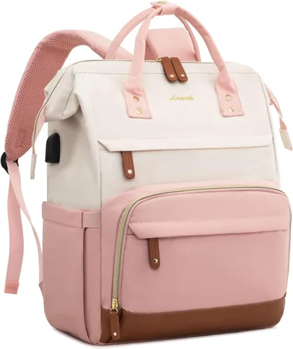 Miniatura 46 de LOVEVOOK Mochila para Laptop para Mujeres, Mochilas de Trabajo y Negocios de 17 Pulgadas Bolso con Gran Capacidad, Bolsa de Enfermera Impermeable