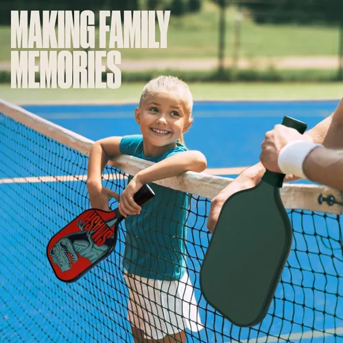 Miniatura 4 de Sportbit Kids Pickleball Paddles Set of 1 or 2 - Child Size Pickleball Paddle for Kids Small and Lightweight - Carbon Fiber Youth Pickleball Paddle