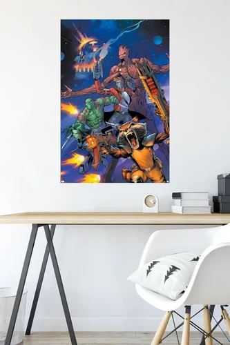 Miniatura 4 de Marvel Comics Guardianes de la Galaxia - Póster de pared con gritos grupales, 34 pulgadas de largo x 22.4 pulgadas de ancho, versión premium sin