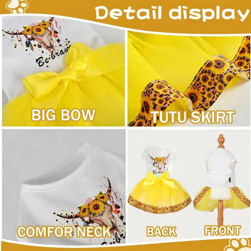 Miniatura 5 de Vestido de perro para perros pequeños, ropa de disfraz de cachorro, ropa para mascotas, ropa de verano y primavera, vestidos de Chihuahua Yorkie