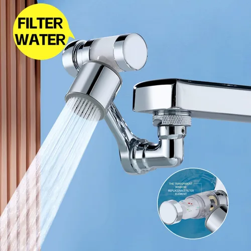 Miniatura 9 de Extensor de grifo de filtro giratorio de 1080°, grifo de filtro de algodón PP, grifo universal de filtro de salpicaduras, grifo de filtro de agua