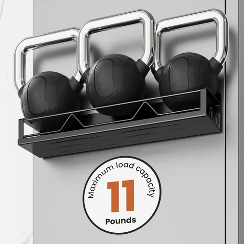 Miniatura 4 de Mystozer Estante magnético para especias de gran capacidad de 16.9 pulgadas de ancho para refrigerador, paquete de 4 estantes de metal para Negro