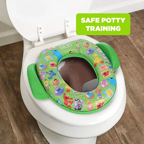 Miniatura 7 de Sesame Street "Framed Friends" - Asiento suave para ir al baño y asiento de entrenamiento para ir al baño, cojín suave, entrenamiento para ir al