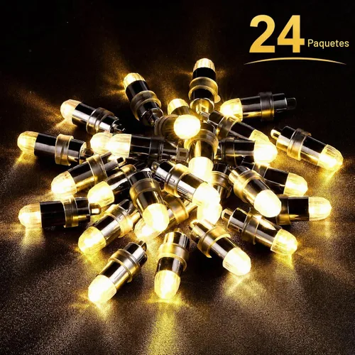 Miniatura 2 de 30 luces LED de fiesta con pilas, iluminación de temporada para globos, linternas de papel, impermeables, color blanco cálido
