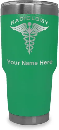 Miniatura 22 de LaserGram Vaso aislado al vacío de 20 onzas, radiología, grabado personalizado incluido (azul claro)