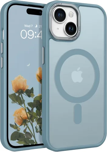 Miniatura 24 de BENTOBEN Funda para iPhone 15, funda para iPhone 15 compatible con MagSafe, funda magnética mate translúcida a prueba de golpes para mujeres