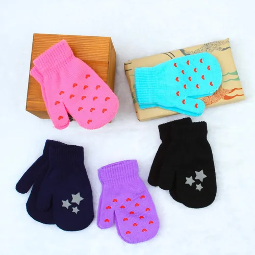 Miniatura 5 de Cooraby - 6 pares de guantes unisex mágicos de punto, elásticos, de invierno, para bebé