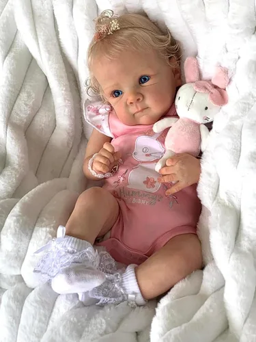 Miniatura 2 de Angelbaby Reborn Muñecas de Bebé Realistas que Parecen Reales de 18 Pulgadas Muñeca de Bebé Recién Nacido Niña Realista de Silicona con Cabello