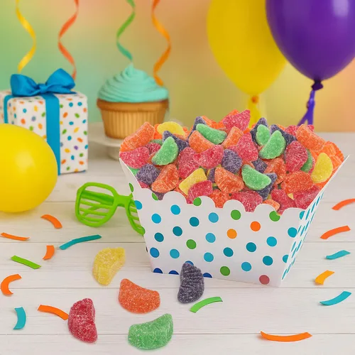 Miniatura 4 de Dulces de Gelatina de Rebanadas de Fruta a Granel, Surtido de Gomitas Suaves y Masticables Recubiertas de Azúcar para Fiestas, Dulces y Golosinas