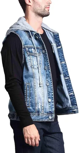 Miniatura 4 de Victorious Rocker Denim Jean Chaleco Chaqueta