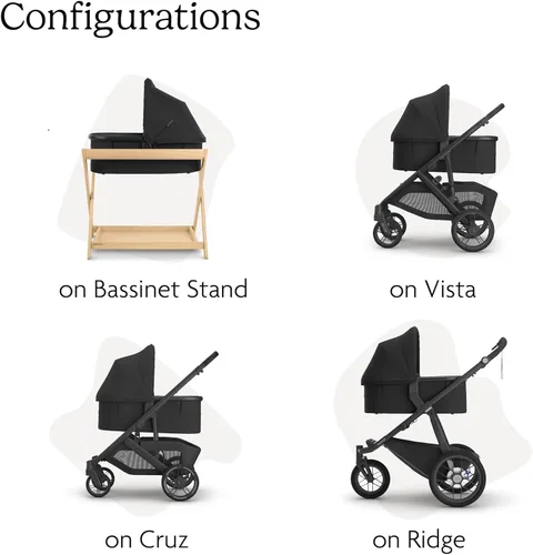 Miniatura 7 de UPPAbaby Moisés V3 - Compatible con Vista, Cruz, Ridge Strollers - Solución para dormir durante la noche - Colchón, sábana y protector contra