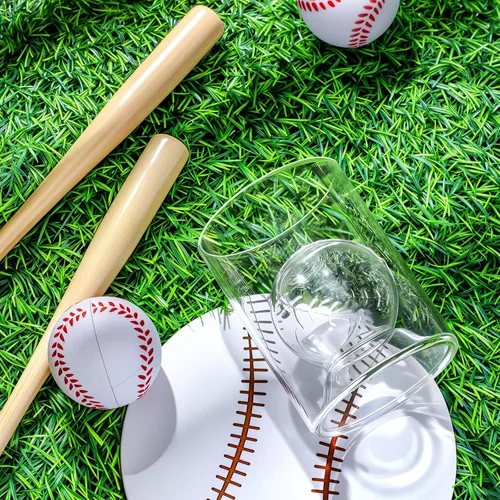 Miniatura 4 de Hoolerry - Juego de 6 regalos de entrenador de béisbol de 3.4/6.8 onzas, vaso de whisky, regalos para hombres, Día del Padre, vaso de cerveza