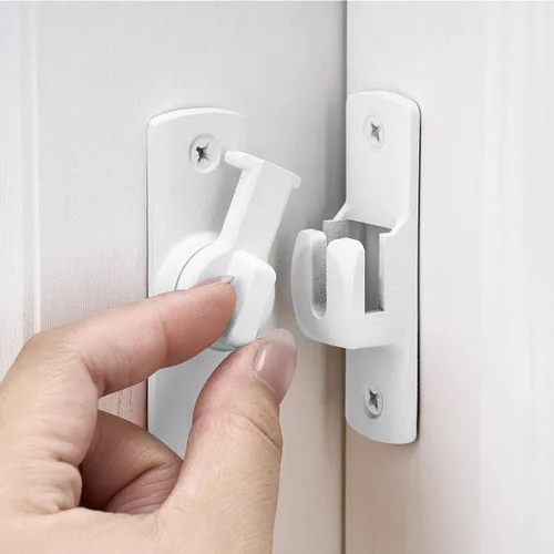 Miniatura 9 de Cerradura de puerta de granero con tapa dorada de 90/180 grados, protege la privacidad, pestillo de puerta de seguridad, cierres de puerta