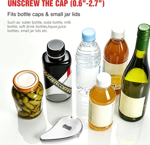 Miniatura 3 de Uinxan - Abrebotellas 5 en 1 para personas mayores con artritis y manos débiles Opens Vacuum Seals, Water, Small Jar Lids(0.6"-2.7"), Beer Caps