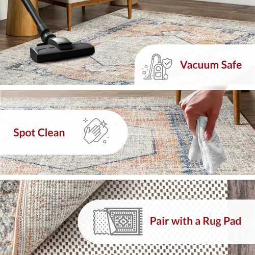 Miniatura 3 de Nuloom Jacquie - Alfombra de área duradera para dormitorio, sala de estar, comedor, estudio, vestíbulo, entrada, 8 pies 10 pulgadas x 12 pies