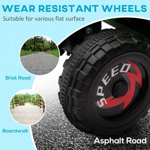 Miniatura 6 de Aosom Coche ATV Cuatriciclo para Niños con Remolque Trasero, Coche Eléctrico de Paseo de 6V con Función de Avance y Retroceso, Ruedas Resistentes al